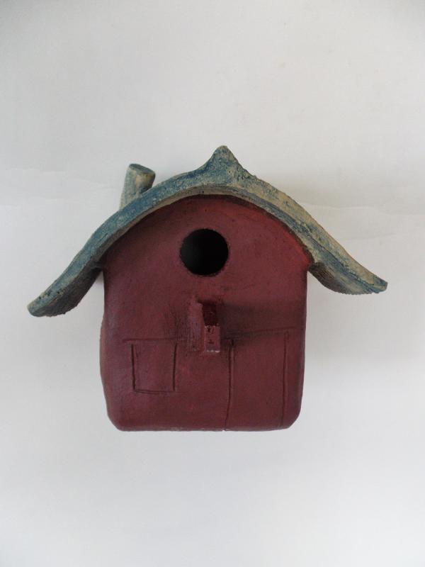 Vogelhuisje nr.2340. "Vierkant boldak" €.90.-