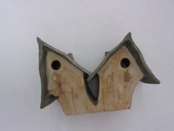 Vogelhuisje nr.3410. "Puntdak tweeling" €.180.-